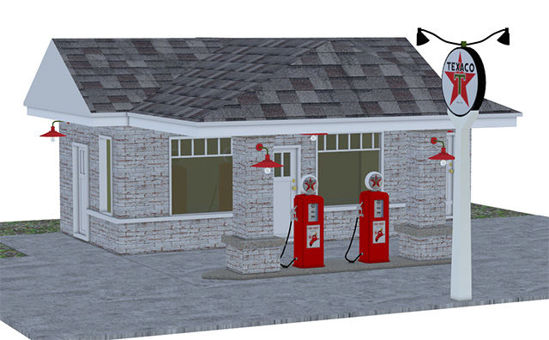 Picture of Vintage Gas Station Scene