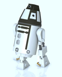 Sci-Fi Personal "Droid" Bot Model with Movements - Poser / DAZ Studio Format