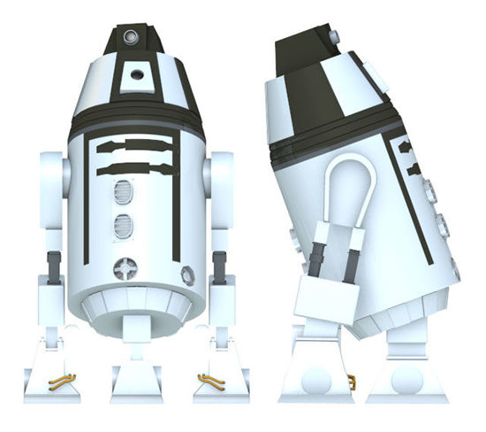 Picture of Sci-Fi Personal "Droid" Bot Model with Movements - Poser / DAZ Studio Format