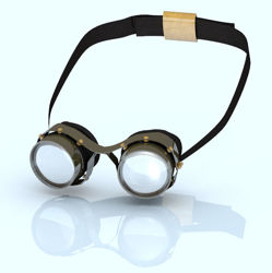 Adjustable Steampunk Goggles Model