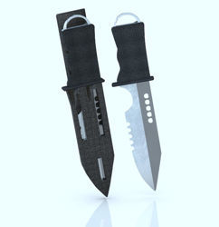 Sci-Fi Lightweight Combat Knife and Scabbard Props