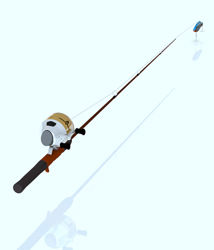 Fishing Rod and Lure Model Set with Morphs