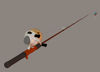Picture of Fishing Rod and Lure Model Set with Morphs