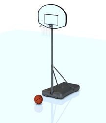 Portable Basketball Goal and Basketball Models - Poser / DAZ Format