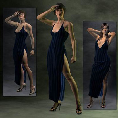 Picture of Side Split Evening Dress -SP3