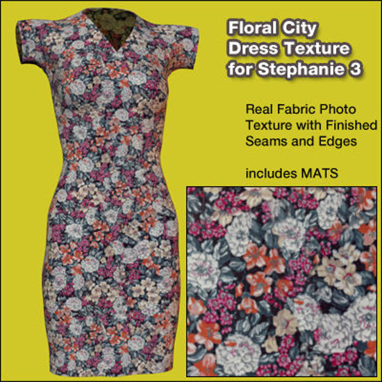 Picture of Floral City Dress Texture for Stephanie 3