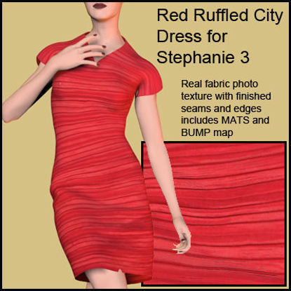 Picture of Red Ruffled City Dress for DAZ Stephanie 3