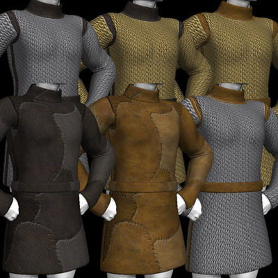 Picture of A huge set of textures and MAT's for the DAZ Mike 3 tunic. - chain
