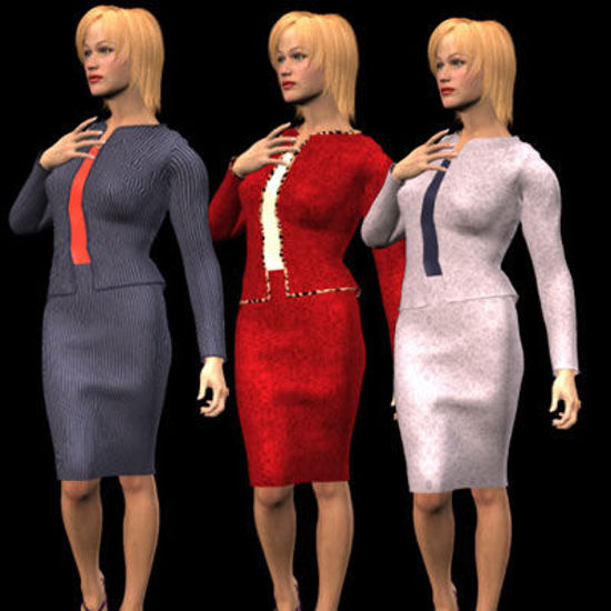 Picture of Textures and MAT Files for the Stephanie 3 Business suit