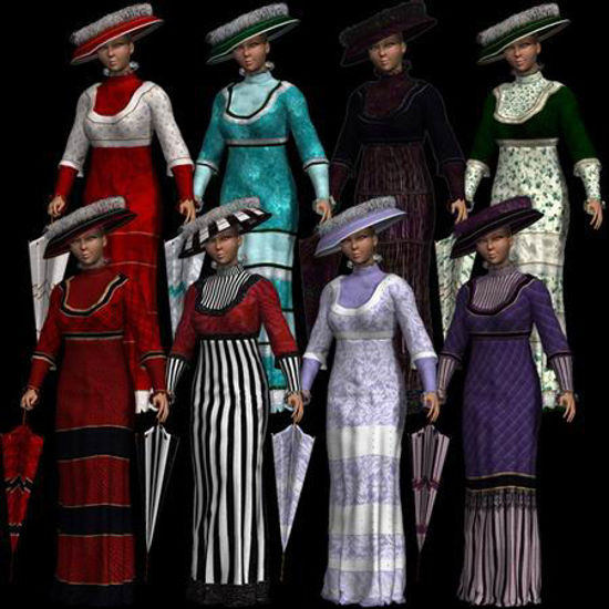 Picture of 1909 Dress - 8 Texture Pack