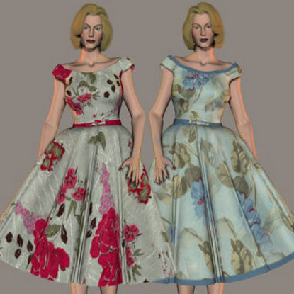 Picture of V3 - 60's Dress Textures - 60selegance-v3