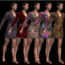 6 Lindsay Outfit Textures - Material Pack for Lindsay Outfit for Poser