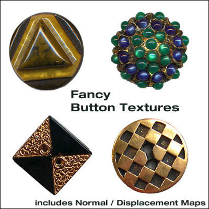 Picture of Fancy Button Textures with Normal / Displacement Maps