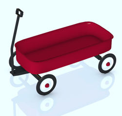 Little Red Wagon Kids Toy Prop