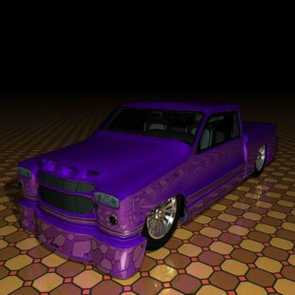 Picture of Romero Bling Low Rider Pickup Truck for Poser - Optional Templates