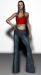 Flared jeans for Victoria 2 With leg length morphs