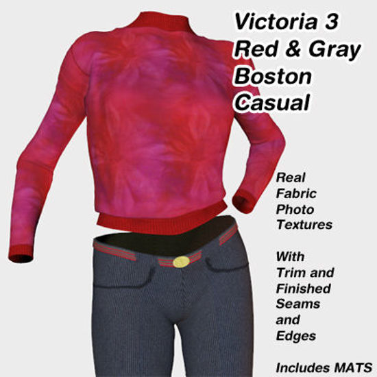 Picture of Red and Gray Boston Casual Outfit for Victoria 3