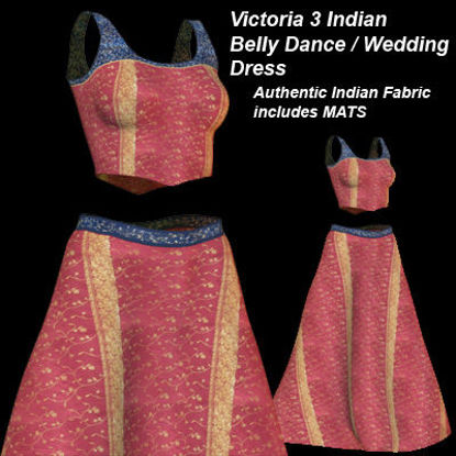 Picture of Red and Gold Indian Belly Dance - Wedding Dress for Victoria 3