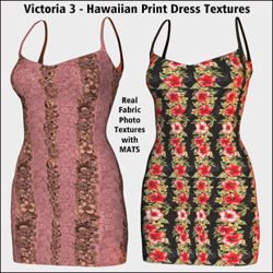 Hawaiian Dress Textures for the Victoria 3 Dress 1