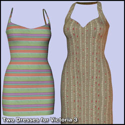 Two Dresses for DAZ Victoria 3