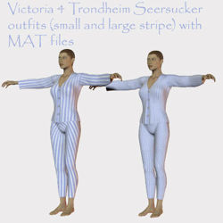 Seersucker Outfits  for Victoria 4 Trondheim - Add-On Material Pack