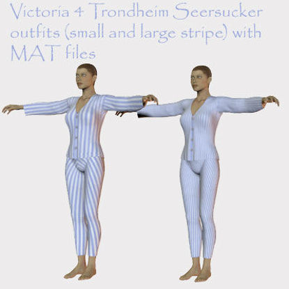 Picture of Seersucker Outfits  for Victoria 4 Trondheim - Add-On Material Pack