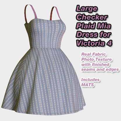 Picture of Large Checker Plaid Mia Dress for Victoria 4