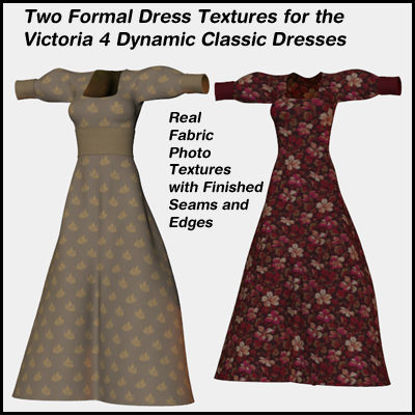 Picture of Two Formal Textures for the Victoria 4 Dynamic Classic Dresses