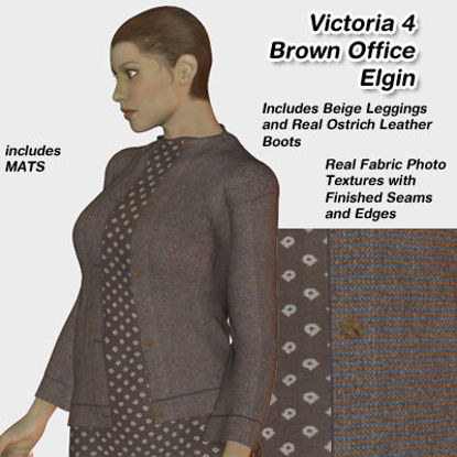 Picture of Brown Office Elgin Outfit Textures for Victoria 4