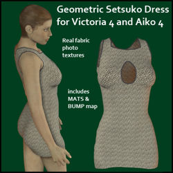 Geometric Setsuko Dress for Victoria 4 and Aiko 4