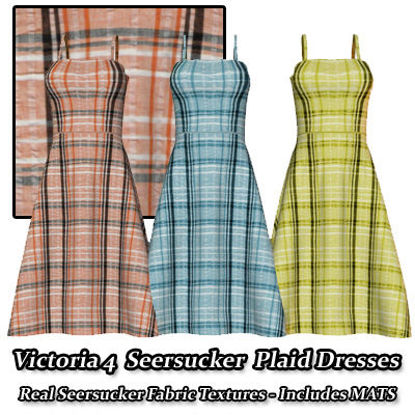 Picture of Seersucker Plaid Dresses for Victoria 4