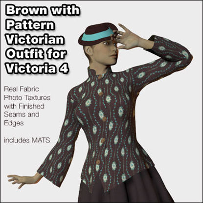 Picture of Brown Victorian Outfit for Victoria 4