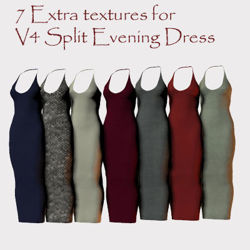 7 Extra Textures for V4 Split Evening Dress