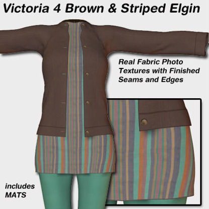 Picture of Brown and Striped Elgin Outfit for Victoria 4