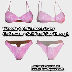 Pink Lace Flowery Underwear for Victoria 4