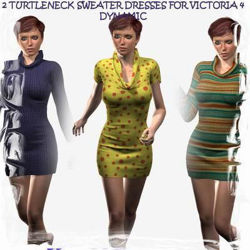 Turtleneck sweater dresses for Victoria 4 (dynamic)