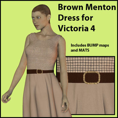 Picture of Brown Menton Dress for Victoria 4