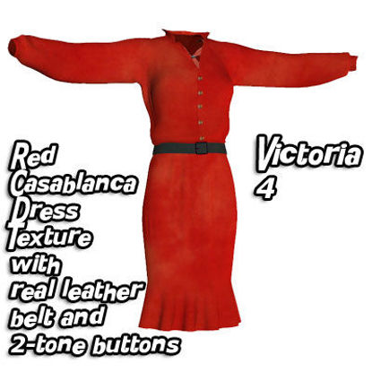 Picture of Red Casablanca Dress Texture for Victoria 4