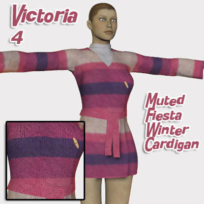 Picture of Muted Fiesta Winter Cardigan Texture for Victoria 4