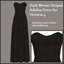 Dark Woven Striped Adelisa Dress for Victoria 4