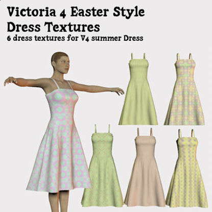 Picture of Easter Style Dress Textures for Victoria 4