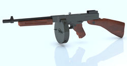 Thompson "Tommy" Sub-Machine Gun Model in Poser / DAZ Studio Format