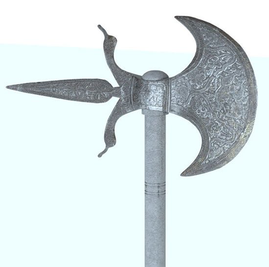 Picture of Medieval Battle Axe Model - Poser and DAZ Studio Format