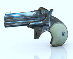 Derringer Pistol Model with Movements