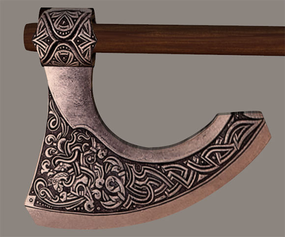 Middle Ages War Axe Weapon Prop 3D Weapons and Military ModPoser World ...