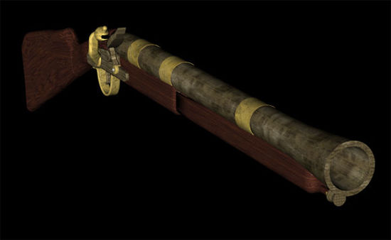 1790 English Black Powder Blunderbuss Rifle 3D Weapons and PoserWorld 3D  Model Content Store for Poser and DAZ 3D Studio