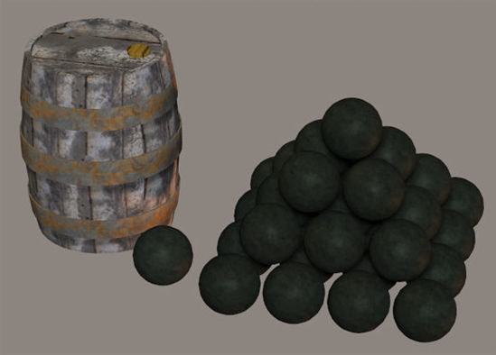 Picture of Cannon Balls and Powder Keg