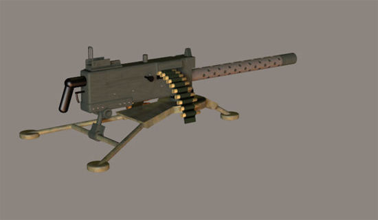 Picture of Browning M1919 WWII machine Gun Weapon Prop