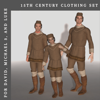 15th Century Clothing For DAZ's Michael 3, David, Luke