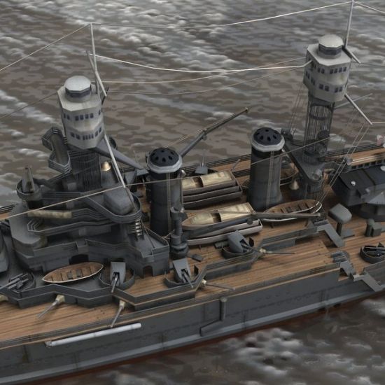 Battleship U.S.S Nevada BB-43 for Poser 3D SoftwarePoser World digital ...